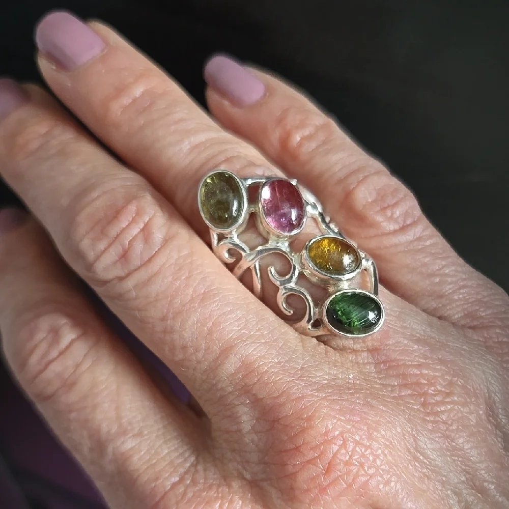 Sterling Silver Tourmaline Ring